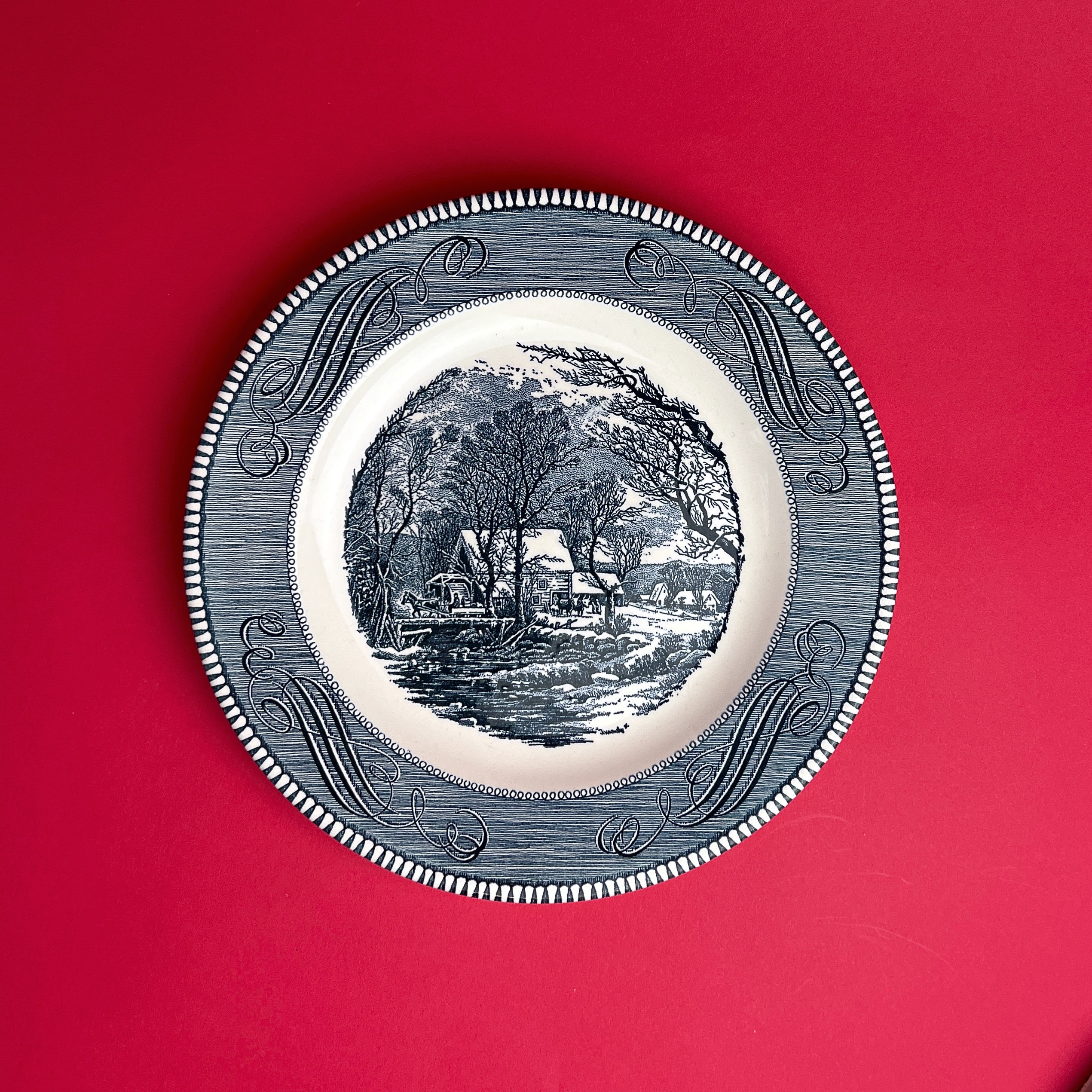 Currier And Ives Plates The Old Grist Mill