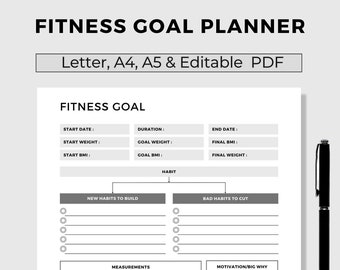 Fitness Planner, Weight Loss Tracker