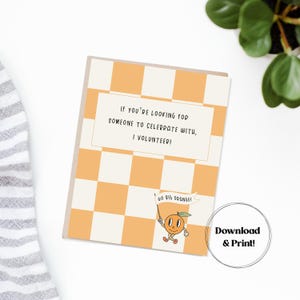 carte d'anniversaire « devenez grand orange » de bénévoles de TN | Imprimable, téléchargement immédiat | Vols du Tennessee | Football