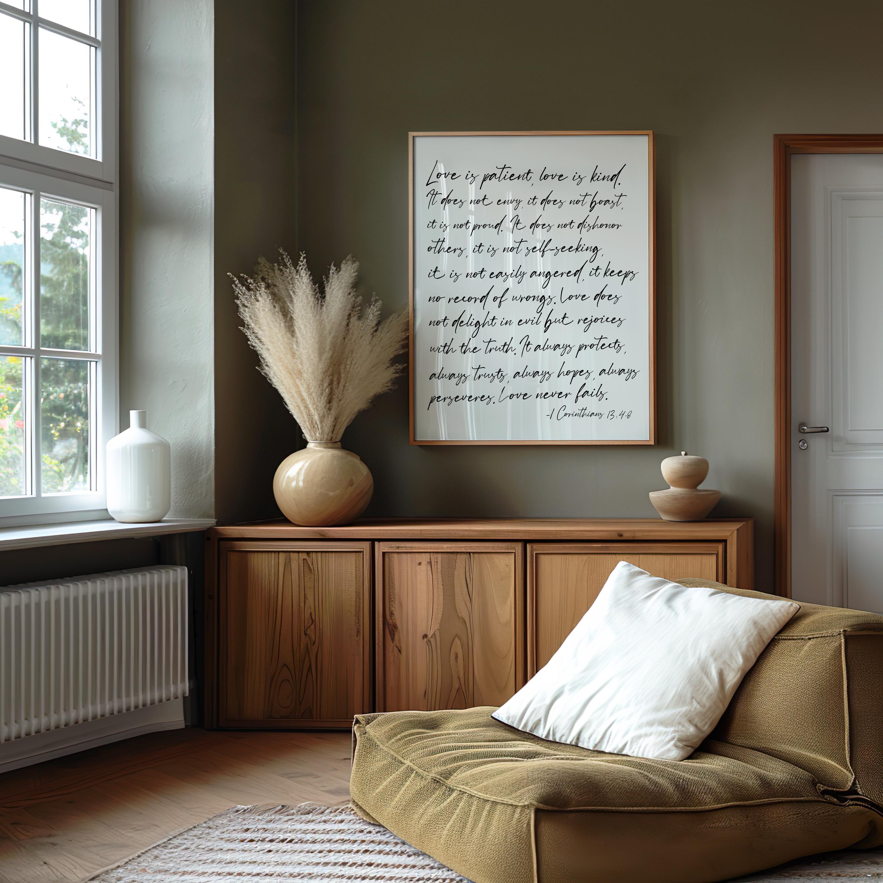 1 Corinthians 13 Wall Art | Love Chapter Bible Verse (digital Download ...