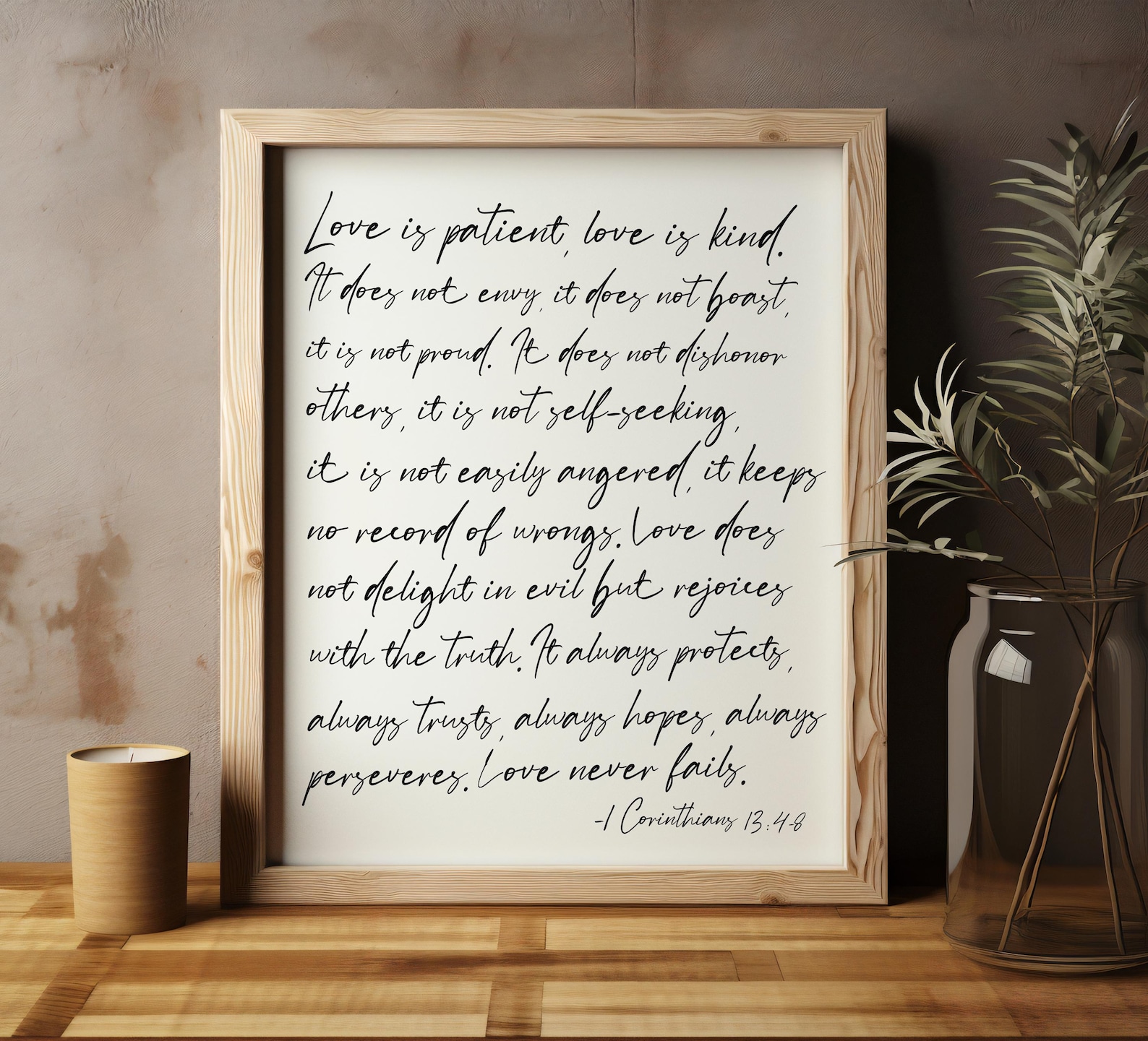 1 Corinthians 13 Wall Art | Love Chapter Bible Verse (digital Download ...
