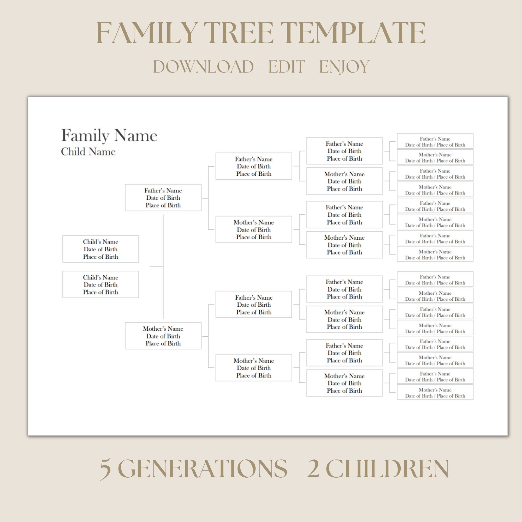 Free Family Tree Charts You Can Download Now