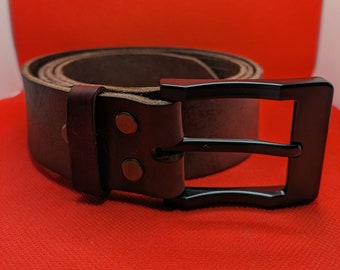 Cowhide belt, leather strap, men's leather belt