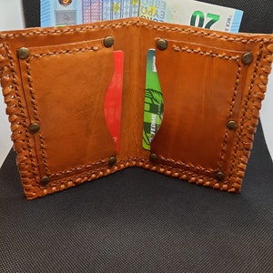 Billetera de cuero. Cartera de cuero.cartera tarjetas