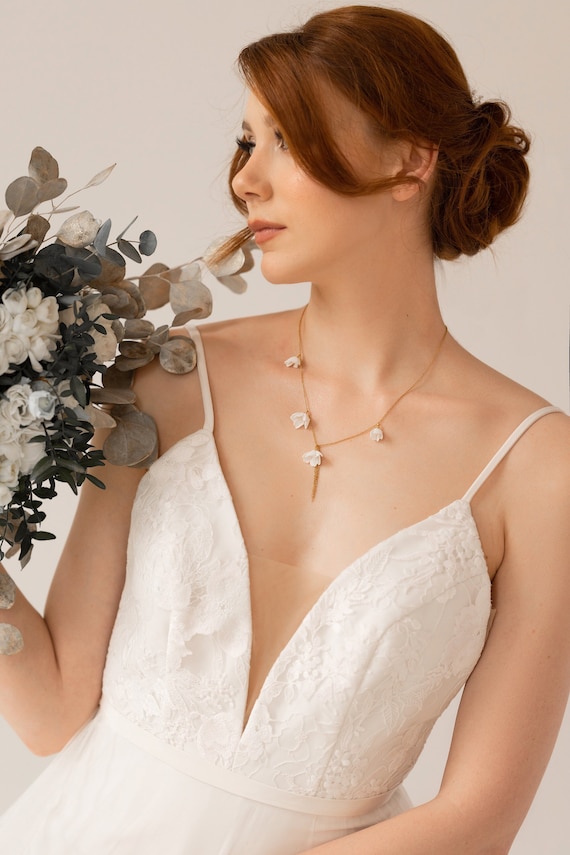 Lariat Necklace Necklace For Deep V Wedding Dress Wedding Gown