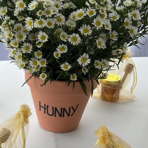 Vinilo adhesivo de Winnie the Pooh "Hunny" listo para transferir. Ideal para baby shower, decoración de fiestas de cumpleaños y decoración DIY.