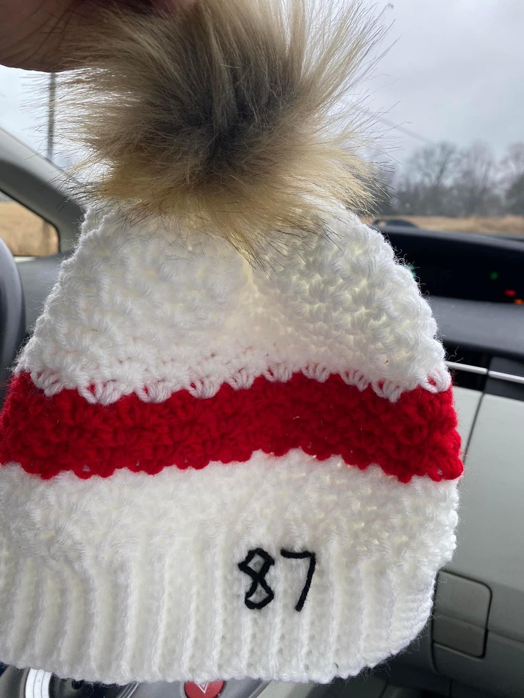 Crochet Kansas City Chiefs Stocking Hat for Women With Pom Pom Etsy