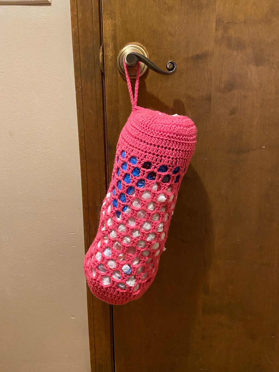 Crocheted Plastic Bag Holder Etsy