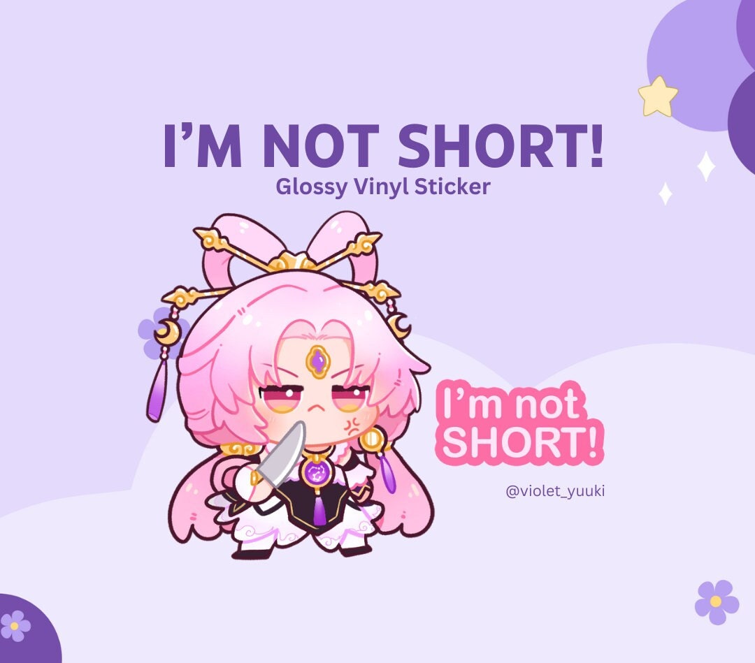 Fu Xuan Card Sticker Fu Xuan Honkai Star Rail | I Am Not Short | Vinyl Sticker | Cute Die ...