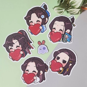 Set 1 MXTX White Day Vinyl Stickers | tgcf mdzs svsss | Cute Die Cut Sticker | Laptop Sticker