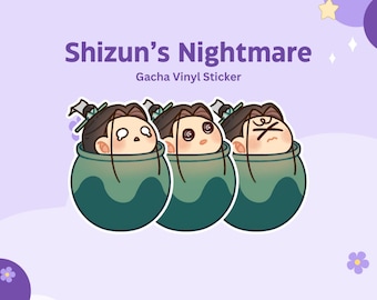 Gacha Pickle Jar Shizun Shen Qingqiu&#39;s Nightmare Vinyl Sticker| svsss | Cute Die Cut Sticker | Laptop Sticker