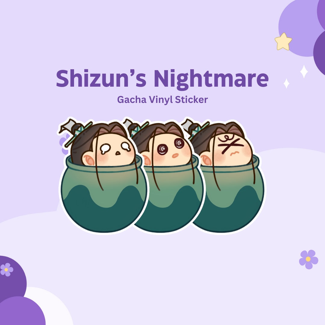 Gacha Pickle Jar Shizun Shen Qingqiu's Nightmare Vinyl Sticker