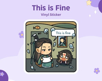 Dit is een Fine Shizun Shen Qingqiu-vinylsticker | svsss | Leuke gestanste sticker | Laptopsticker