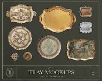 Tray Mockups - Vol. 01 // 09 PNG Files