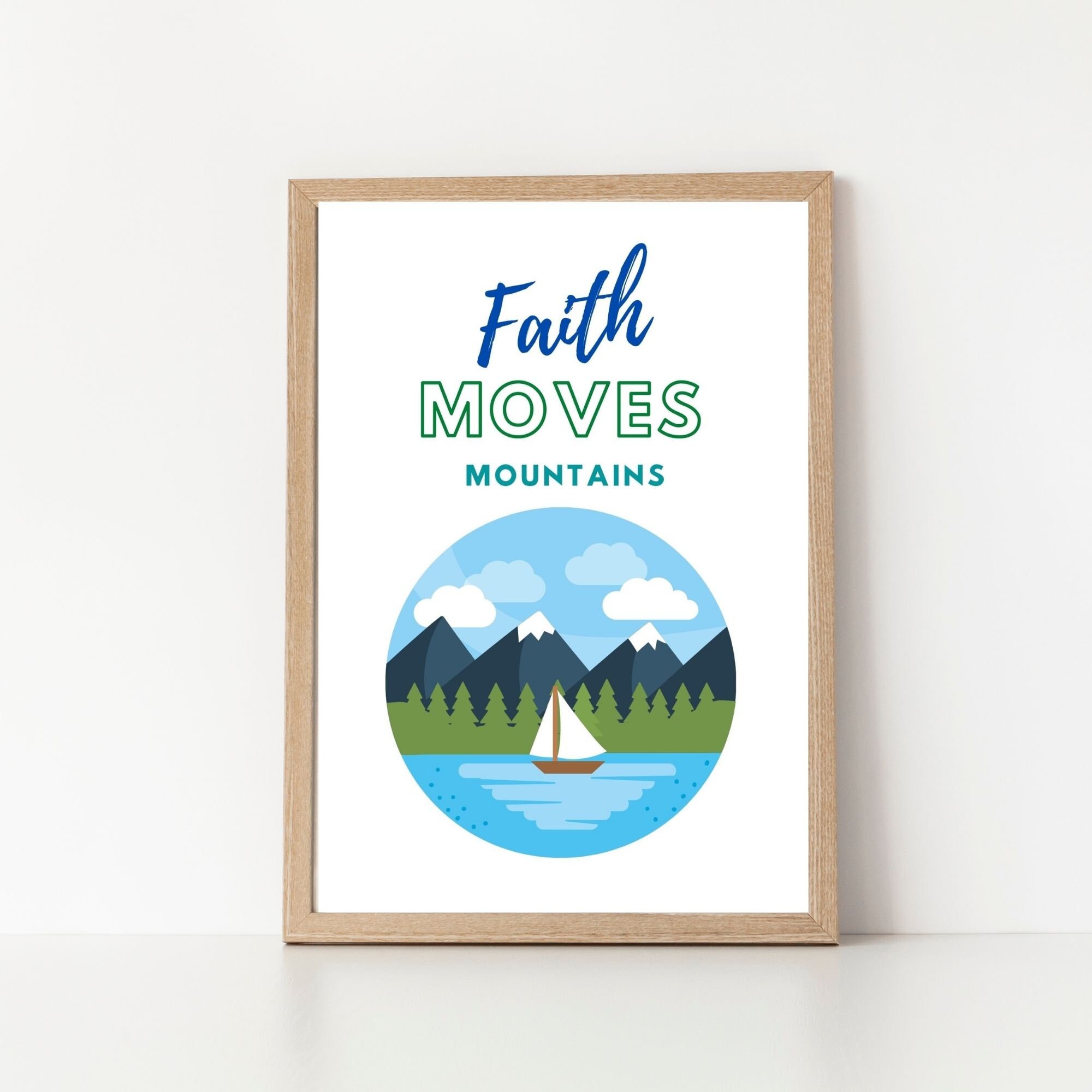 Printable Kids Camping Wall Art Christian Kids Posters Outdoors Theme