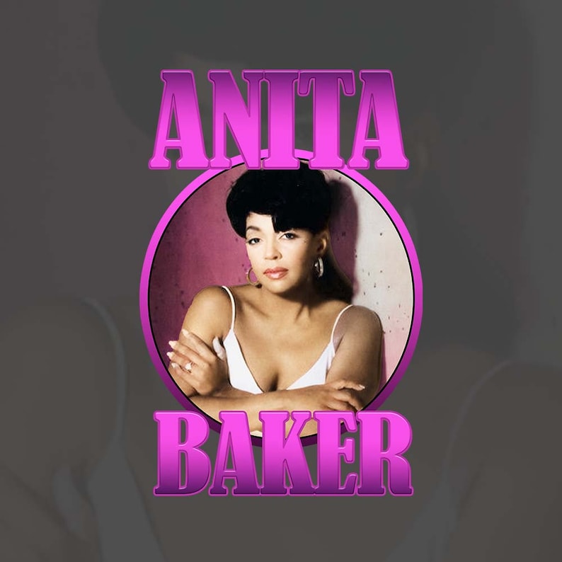 Anita Baker T Shirt Design PNG