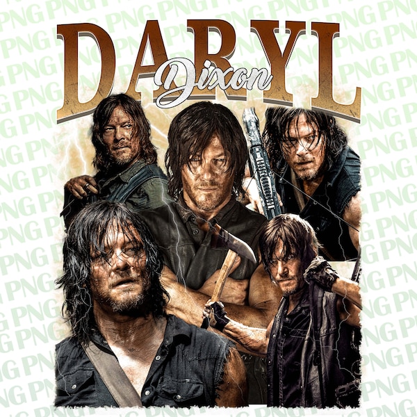 Daryl Dixon  T Shirt Design PNG Instant Download