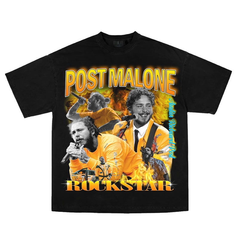 Post Malone Live 2018 Logo T-Shirt – Official Men’s Grey Tee, Size XXL - View #3