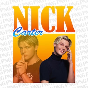 Nick Carter T Shirt Design PNG Download istantaneo