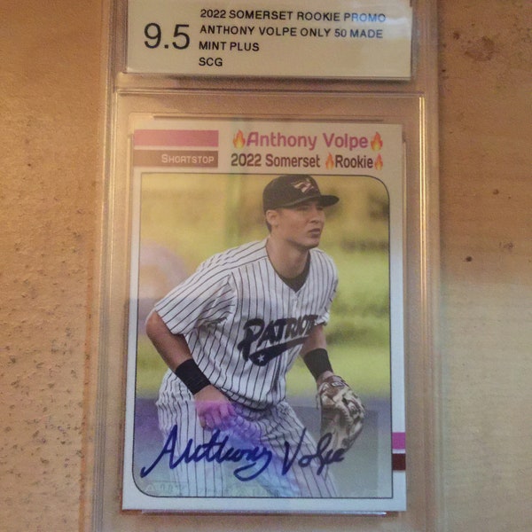 2022 Somerset Rookie Promo Anthony Volpe only 50 made graded mint plus 9.5