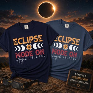 Camiseta Eclipse Mode On, camiseta amantes de astronomía, perfecta para ver eclipses, eventos cósmicos, regalo observadores de estrellas.