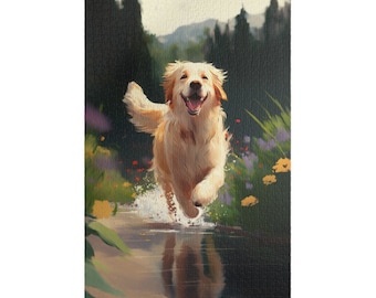 Rompecabezas Golden Retriever "Golden Splash" de 100, 500 y 1000 piezas