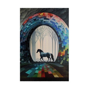 Unique Horse Puzzle 100, 500, 1000 Pieces &quot;Equine Escape&quot;