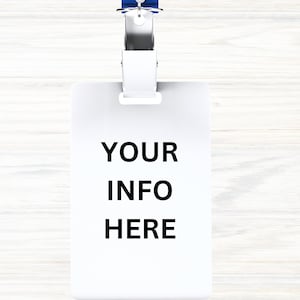 Aangepaste full colour plastic ID-badge met foto en PVC-kaarten: aangepaste ID-badge, ID-kaart, plastic badge, kantoorbadge, aangepaste ID-kaart voor kantoor