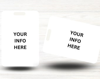 Full Color Custom Luggage Tags: personalized luggage tags, luggage tags with slot