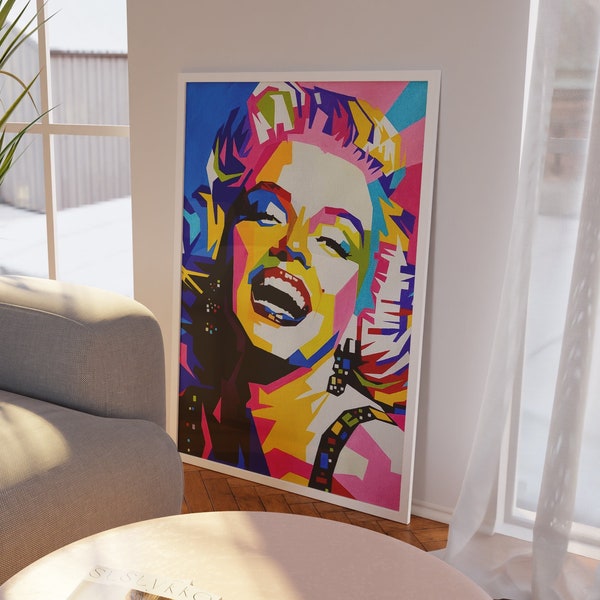 Marilyn Monroe Pop Art, Marilyn Monroe Framed Canvas, Monroe Graffiti Wall Art, Canvas For Beauty Saloon