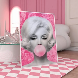 Marilyn Monroe  Bubble Gum ,Fashion Print Logo INSTANT DOWNLOAD, Pop Art Print, Wall Art, Printable Art, Digital Download, Fashion Print