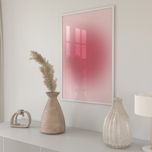Poster Affirmation rose granuleux dégradé à téléchargement immédiat, faites confiance au processus, affiche Aura rétro, art mural spirituel, impression Aura rose.