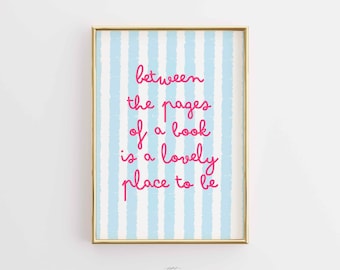 Book Lover Quote Print, Cozy Reading Nook Decor (Digital Download)