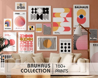 Bauhaus Poster MEGA Bundle, Mid-Century Modern, Abstract Geometric Prints (Digital Download)
