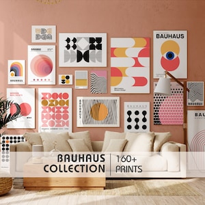 MEGA BUNDLE of Bauhaus Posters 160+ modern mid-century abstract geometric minimalist pack,  Eclectic Gallery Wall Art, Retro Prints Bauhaus