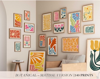 Matisse Style Flower Market Print Set, Botanical Gallery Wall (Digital Download)