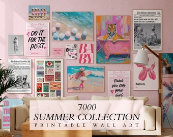 7000 Impressões de Arte Ecléticas para Parede, Decoração Moderna para o Quarto (Download Digital)