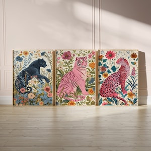 Maximalist wall set, Printable eclectic wall art, Feminist Wall Decor, Digital wall art, Colorful Poster, Trendy Poster ,Digital download .