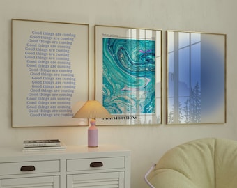 Zestaw plakatów Aura Gradient, modna sztuka ścienna (do pobrania cyfrowego)