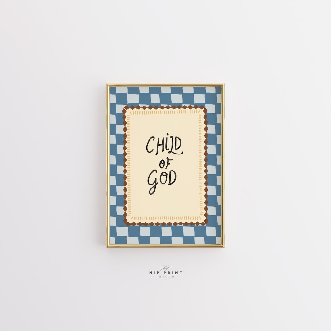 Christian Nursery Wall Art, Child of God Print, Bible Verse Decor ...
