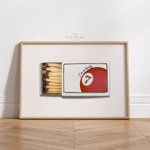 Trendy Matchbox Print, Trendy Matches Poster, Retro Matchbook Wall Art, Preppy Aesthetic Print for Apartment, Instant Digital Download .