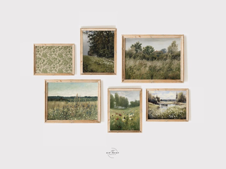 Set of 40 English Countryside Prints,Landscape Printable Gallery Wall Art, English Manor House,Vintage Oil Painting,Countryside Gallery Wall image 8