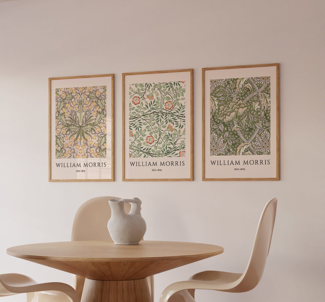 William Morris Print Set, Art Nouveau Botanical Prints (digital ...
