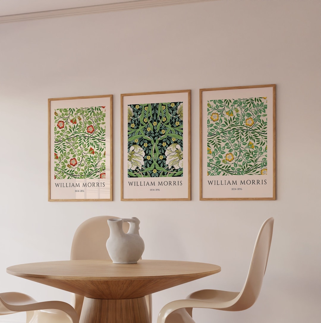 Set of 3 William Morris Print, Art Nouveau Print, Exhibition Print Set ...