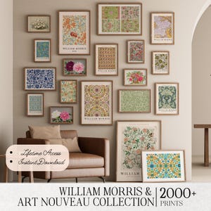 2000+ William Morris Printable Wall Art Bundle, Vintage Neutral Gallery ...