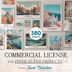 Commercial License for Set of 380 Wall Art Bundle, Poster Set License, Only Physical Product Commercial License, Start Your Small Business .