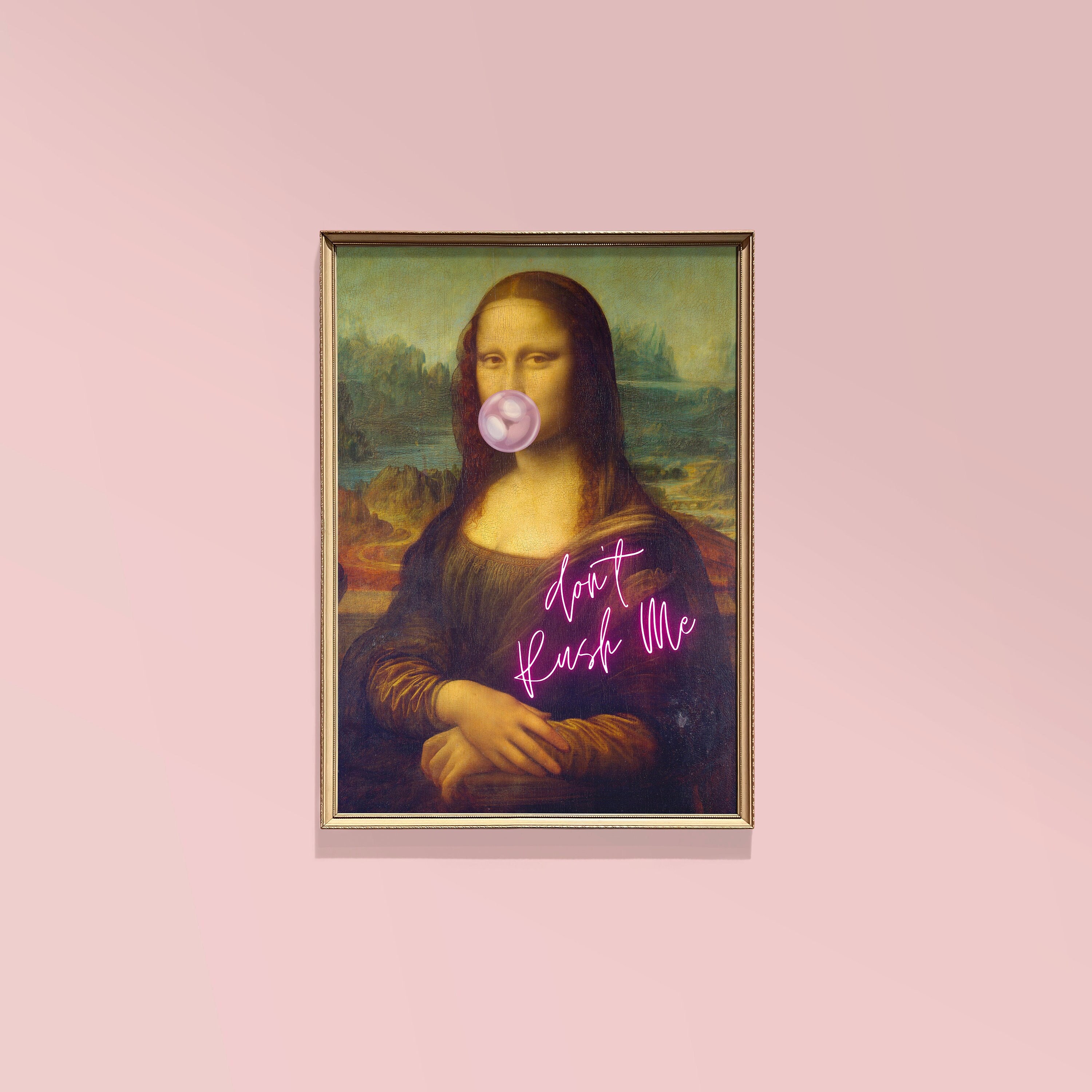 絵画 bubble gum Mona Lisa Bubble Gum Altered Art Print (digital Download) - Etsy