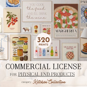 Commercial License for Set of 320 Wall Art Bundle, Poster Set License, Only Physical Product Commercial License, Start Your Small Business .