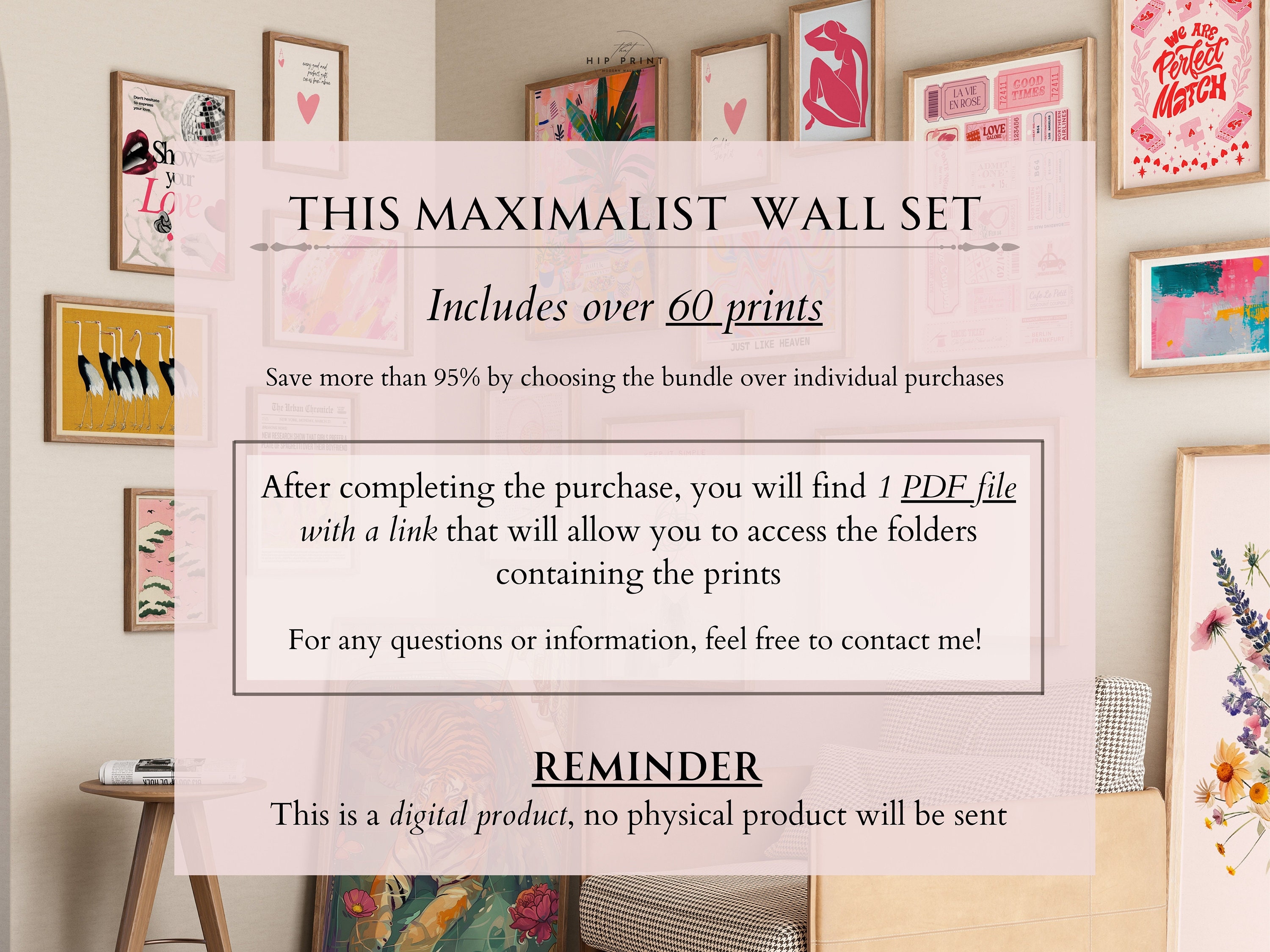 Poster Parete Habseligkeit - Set 6 Minimalisti Retrò | 28x35cm Matisse
