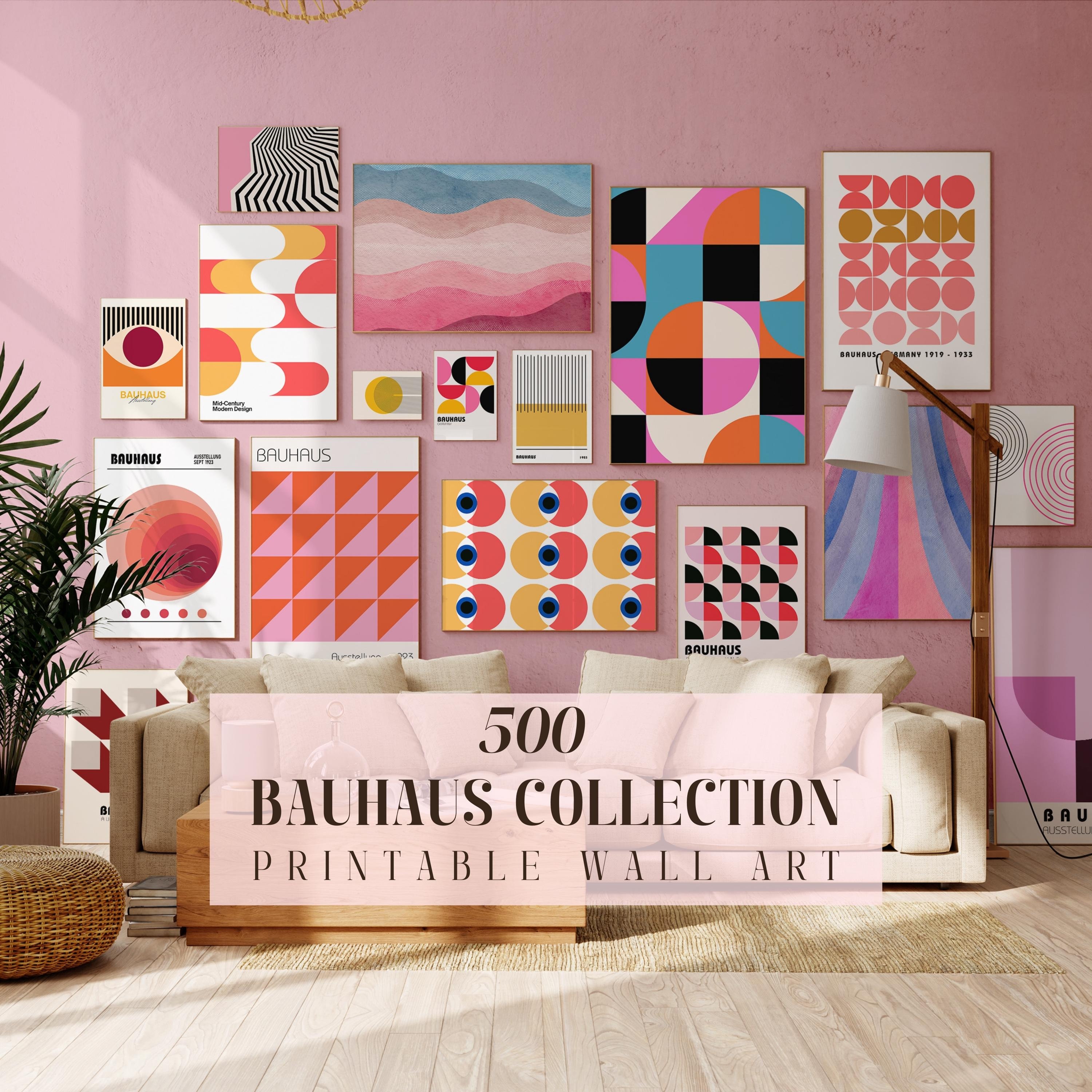 500 Bauhaus Poster MEGA BUNDLE, Mid-century Modern Gallery Wall